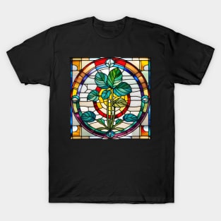 Climbing Monstera Stained Glass T-Shirt